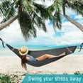 thumbnail image 6 of Tranquillo Double Hammock 2 Persons Polyester Hammock 550lbs with Hammock Tree Straps, Black, 6 of 7