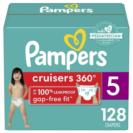 Pampers Cruisers Diapers 360 Size 5, 128 Count (Select for More Options)