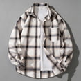 thumbnail image 1 of Ceisia Men's Vintage Plaid Flannel Shirt Jacket | Loose Drop-Shoulder Long Sleeve Casual Button-Down Top Gifts, 1 of 4
