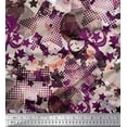 thumbnail image 1 of Soimoi polyester Crepe Fabric Star,Skull & Texture Print Sewing Fabric Yard 42 Inch Wide, 1 of 1