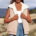 thumbnail image 3 of Women's Sleeveless Fleece Casual Vest Coat with Attached Hat for Winter Warmth Wear, 3 of 8