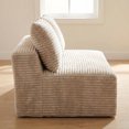thumbnail image 5 of CQHXIAO Modern Corduroy No-Legs Loveseat Sofa, Compressed 2-Seater for Home Interiors, Camel, 5 of 10