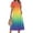 Multicolor, variant on CIENVNSTG Women Summer Casual Gradient Printed Dress O Neck Loose Short Sleeve Maxi Dresses Female Beach Travel Dress Black 2XL