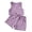 Purple, variant on Daznico Toddler Girls Summer 2 Piece Outfit Set Ribbed Knit Crop Tank Top Drawstring Elastic Waist Shorts Soft Stretchy for Casual Daily Sports Playwear,5-6 Years