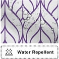 thumbnail image 4 of Purple and White Shower Curtain, Modern Aesthetic Lavender Striped Shower Curtain Set for Bathroom Waterproof Polyester Shower Curtain with Hooks, 60x72 Inch, 4 of 5