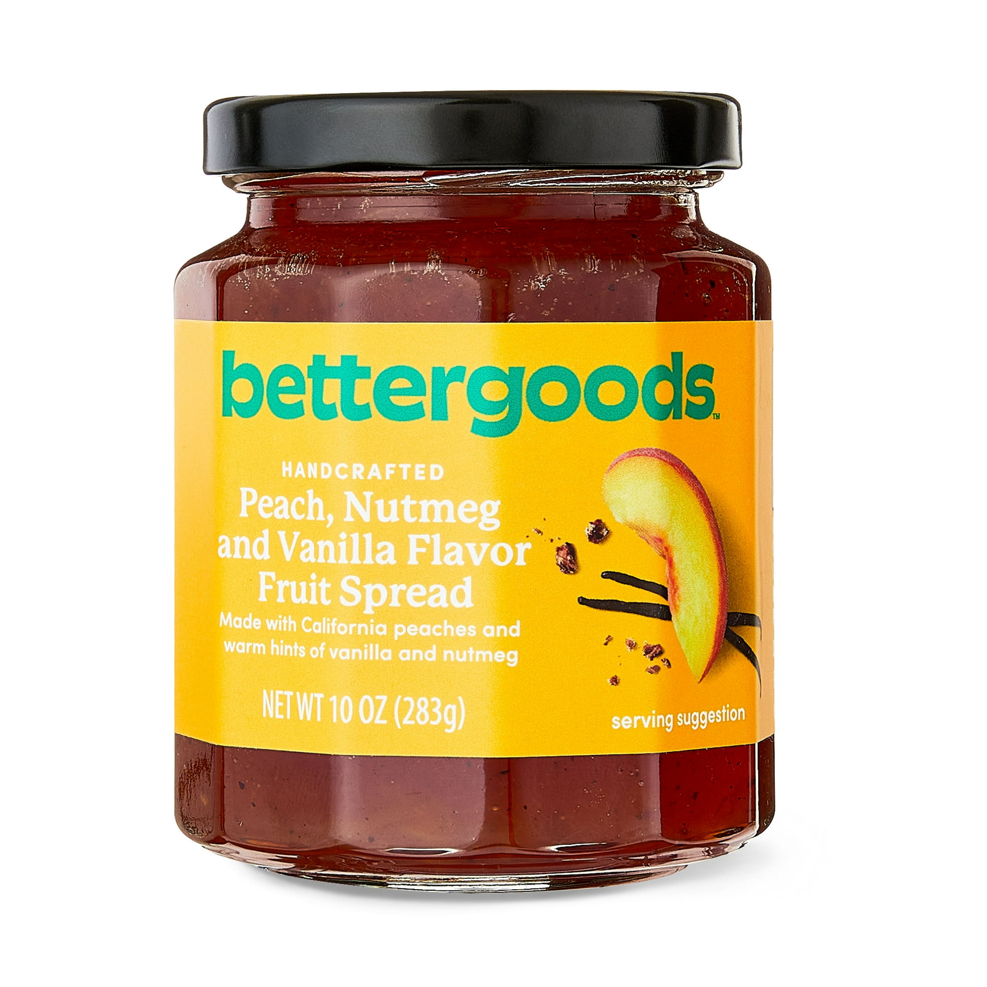 bettergoods Peach, Nutmeg and Vanilla Flavor Fruit Spread, 10.5 oz