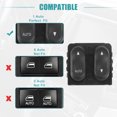 thumbnail image 4 of Unique Bargains Interruptor de ventanilla eléctrica principal del lado del conductor delantero izquierdo apto para camioneta Ford F-150 de 2 puertas, color negro, 4 of 9