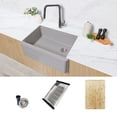 thumbnail image 1 of Stylish Apron From 30" Gray Composite Granite Single-Bowl Kitchen Sink with 3 Accessories S-830WL, 1 of 9