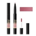 Zenghuiiii Double Head Automatic Lip Gloss Lip Liner Matt Velvet Lip Glaze Hot Lipstick Long