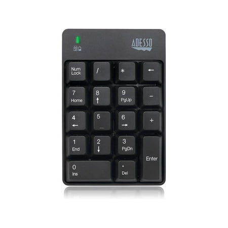UPC 783750008761 product image for Adesso Wkb6010ub Wireless 18-Key Numeric Usb Keypad  Black WKB6010UB | upcitemdb.com