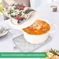 thumbnail image 3 of Yayeee Pot Holders Kitchen Heat Resistant with Pocket 7"x9.8" Cotton Oven Cooking Hot Pads, Red Christmas Poinsettia, 3 of 7