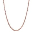 thumbnail image 2 of 925 Pink sapphire tennis necklace in 14k 18k gold Plated , Natural 4mm pink sapphire chain choker necklace, Pink sapphire light tennis necklace gold, 2 of 3