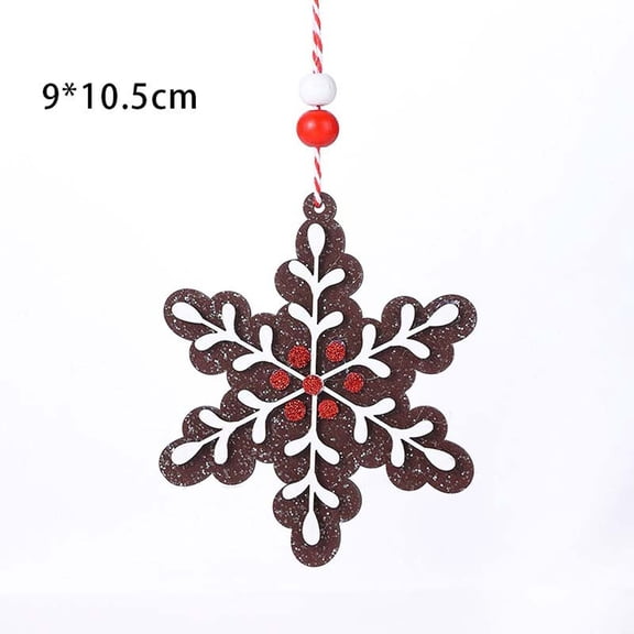 Wooden Gingerbread Christmas Ornament, 3.5 in x 4.1 in, Ready to Hang Format, for Christmas Tree, Wreath and Holiday Decor, Black