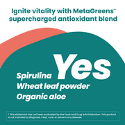 Univera Metagreens - مسحوق Superfood من Greens ، عصير نباتي ومزيج من العصائر العضوية مع Spirulina العضوي ، مسحوق القمح والصفراء العضوي ، مسحوق Daily Greens ، 30 حصة