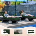 thumbnail image 3 of 72×21×3in Outdoor Chaise Lounge Cushions, Replacement Patio Chair Cushion With Headres, Waterproof Sun Lounger Cushions（4pcs Ink green）, 3 of 6