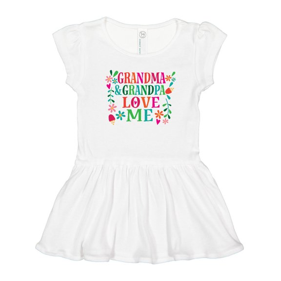 Inktastic Grandma Grandpa Love Me Girls Girls Toddler Dress
