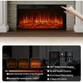 thumbnail image 3 of BOSHIRO Electric Fireplace with Mantel, 60 Inch Solid Wood Fireplace TV Stand for Living Room Bedroom, 3 of 8