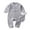 Grey, variant on FUNDUFI Toddler Boys Clothes Set Simple Solid Color Long Sleeve Romper Jumpsuit With Hat Relaxed Fit Soft 2Pcs Outfit Sets Comfy Kids Clothing Set