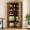 Rustic Brown, variant on 72" Tall Corner Bookshelf, 5-Tier Farmhouse L-Shaped Bookcase with 300 lbs Capacity, Heavy Duty Corner Display Shelf for Living Room, Bedroom and Office, Black