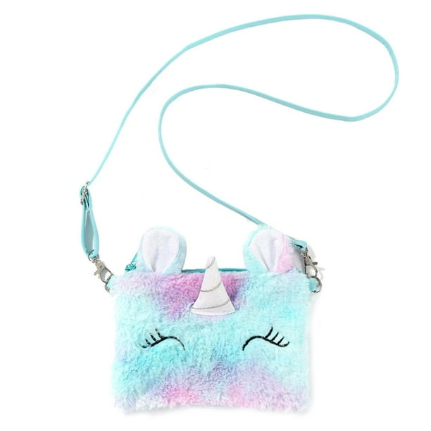 Bolso Bandolera De Felpa De Unicornio Para Niñas Y Niños, Bolso De Hombro Bonito, Bolso De Cartera Para Niños Monstrate AP007650-03