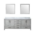 thumbnail image 3 of Lexora Home Jacques 80" Carrara Marble Top Double Vanity in Distressed Gray, 3 of 9