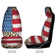 thumbnail image 2 of American Flag Leopard Print Car Seat Covers Front Seats Universal Fit for Cars SUV Truck Auto Interior Accessories, 2 of 3