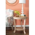 thumbnail image 2 of Powell Kendall Round Indoor Accent Side Table with Shelf, Natural, 2 of 10