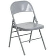 thumbnail image 1 of HERCULES Series Triple Braced & Double-Hinged Gray Metal Folding Chair, 1 of 9