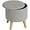 Light Gray, variant on YANG2 Round Storage Ottoman, Linen Fabric Foot Stool with Removable Top, Padded Seat, Small Foot Rest with Hidden Space and Wooden Legs for Living Room, Light Gray