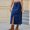 Dark Blue, variant on Women Casual And Trendy Solid Color Washed Denim Semi Elastic Waist Design Ribbon Work Skirt Alt Skirt Poodle Skirts for Women Skirt Overalls Spray Skirt Womens Skirts Long Skirt Pleated Sparkly Skirt