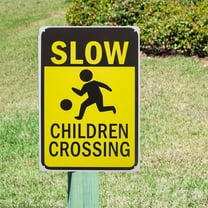 RENACLIPY Assorted Color Crossing Warning Sign Child Safety Reminder Outdoor Use Traffic Safety