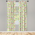 thumbnail image 3 of Ambesonne Easter Curtains, Patchwork Style Colorful, Pair of 28"x95", Multicolor, 3 of 5