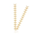 thumbnail image 3 of 14K Gold and Diamond Flexible Dangle Drop Earrings, 3 of 6