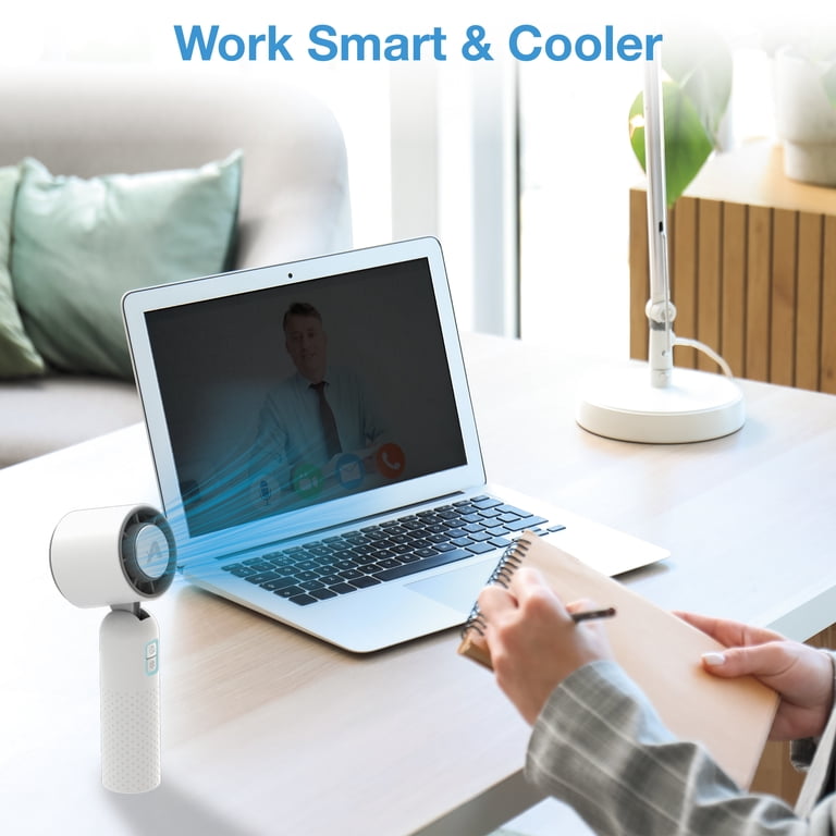Cool Touch Portable Handheld Fan, 4-Speed White photo 7