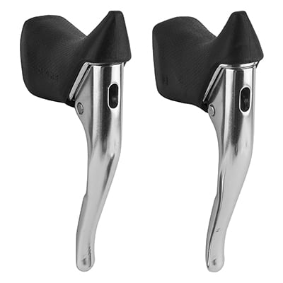 New Dia-Compe BL-07 Aero Road Bicycle Brake Levers Silver With Black Hoods