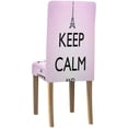 thumbnail image 4 of FMSHPON Keep Calm and Love Paris Stretch Chair Cover Protector Seat Slipcover for Dining Room Hotel Wedding Party Set of 4, 4 of 6