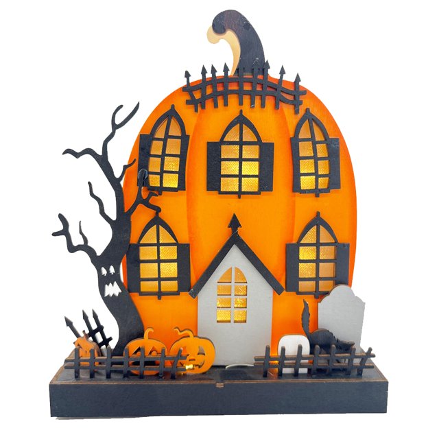 Decoraciones creativas y brillantes para cabañas, decoraciones para casas pequeñas de calabazas de Halloween