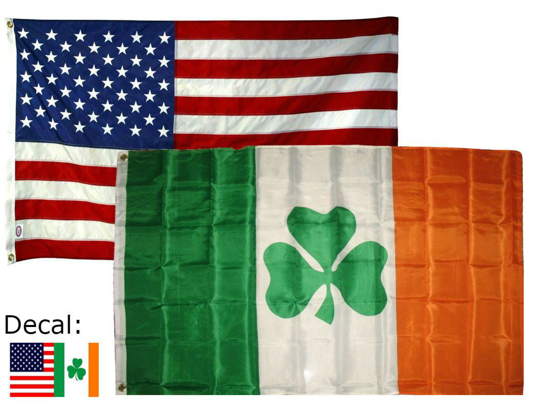 USA American & European Union Flag Banner 2x3 2'x3’ Wholesale Set 2 Pack 