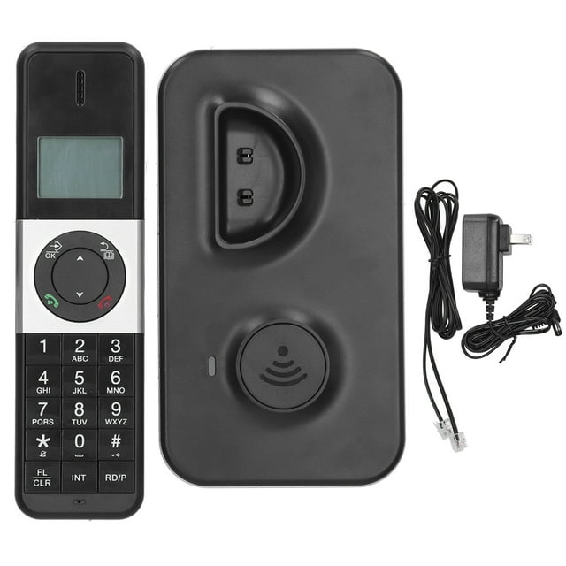 Téléphone Professionnel, Téléphone Fixe Numérique Sans Fil Mains Libres, Fonction Rétroéclairage LCD, Clavier Réglable avec Fonction de Verrouillage pour Appels, Recomposition