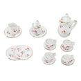 thumbnail image 4 of Service à Thé Miniature, Accessoires de Modèle en Porcelaine Simulée 15 Pcs Ensemble de Thé pour Maison de Poupée pour Cuisine de Maison de Poupée Type A,Type B,Type C,Type D,Type E, 4 of 7