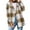 Yellow, variant on jsaierl Woman Long Sleeve Plaid Shacket Jacket Autumn Open Front Casual Outerwear Button Down Hooded Coat Tops Jacket