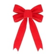 thumbnail image 2 of 10 Pack Red Velvet Christmas Bows, 12.6 Inch Large Fabric Ribbon Bowknot for Wreath Fence, Waterproof Outdoor Holiday Decoration, Garland Tree Hanging Ornament, 2 of 9