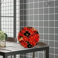 thumbnail image 5 of Black Red Plum Flower Round Acrylic Wall Clock Non Ticking Silent Clocks for Home Decor Living Room Kitchen Bedroom Office School, 5 of 5