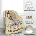 thumbnail image 2 of Just A Girl Who Loves Books Blanket, Book Lover Gifts for Girls Women Book Lovers, Soft Flannel Fleece Lightweight Book Blanket for Sofa, the Best Gifts for Bookworm Reading Lover Bookish,(60"x80"), 2 of 7