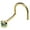 Yellow Gold - 2mm stone, variant on 22G Solid 14Kt Gold Nose Screw Stud with Prong Set real Alexandrite Gemstone, 14kt Yellow Gold or 14kt White Gold - June Birthstone Nose Ring-NSYG_ALX-2MM