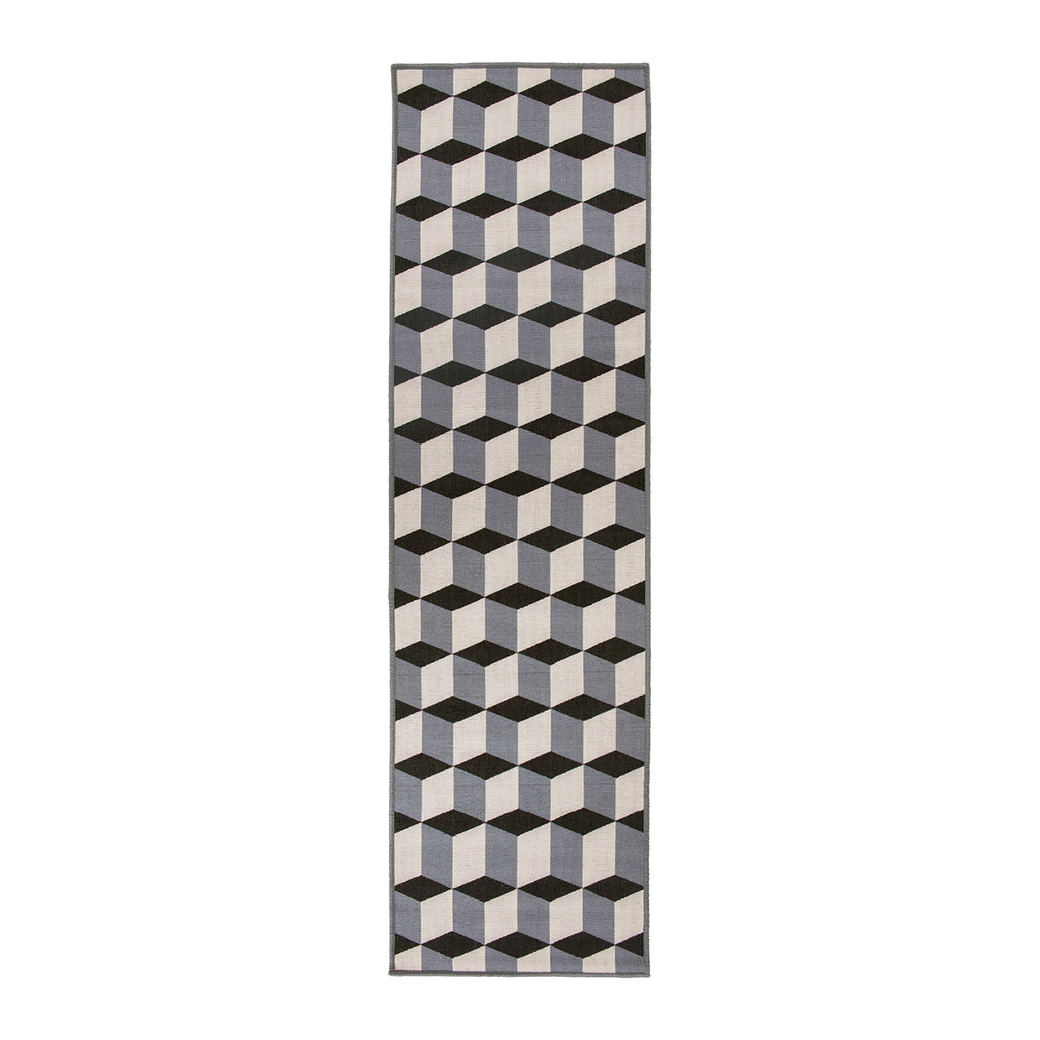World Rug Gallery Contemporary Geometric Flatweave Indoor/Outdoor Area Rug - GRAY 2'x7'