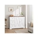 thumbnail image 1 of Blanca buffet gabinete con almacenamiento - 3-cajón coffee bar gabinete para kitchen, dining, y sala de estar, 1 of 5