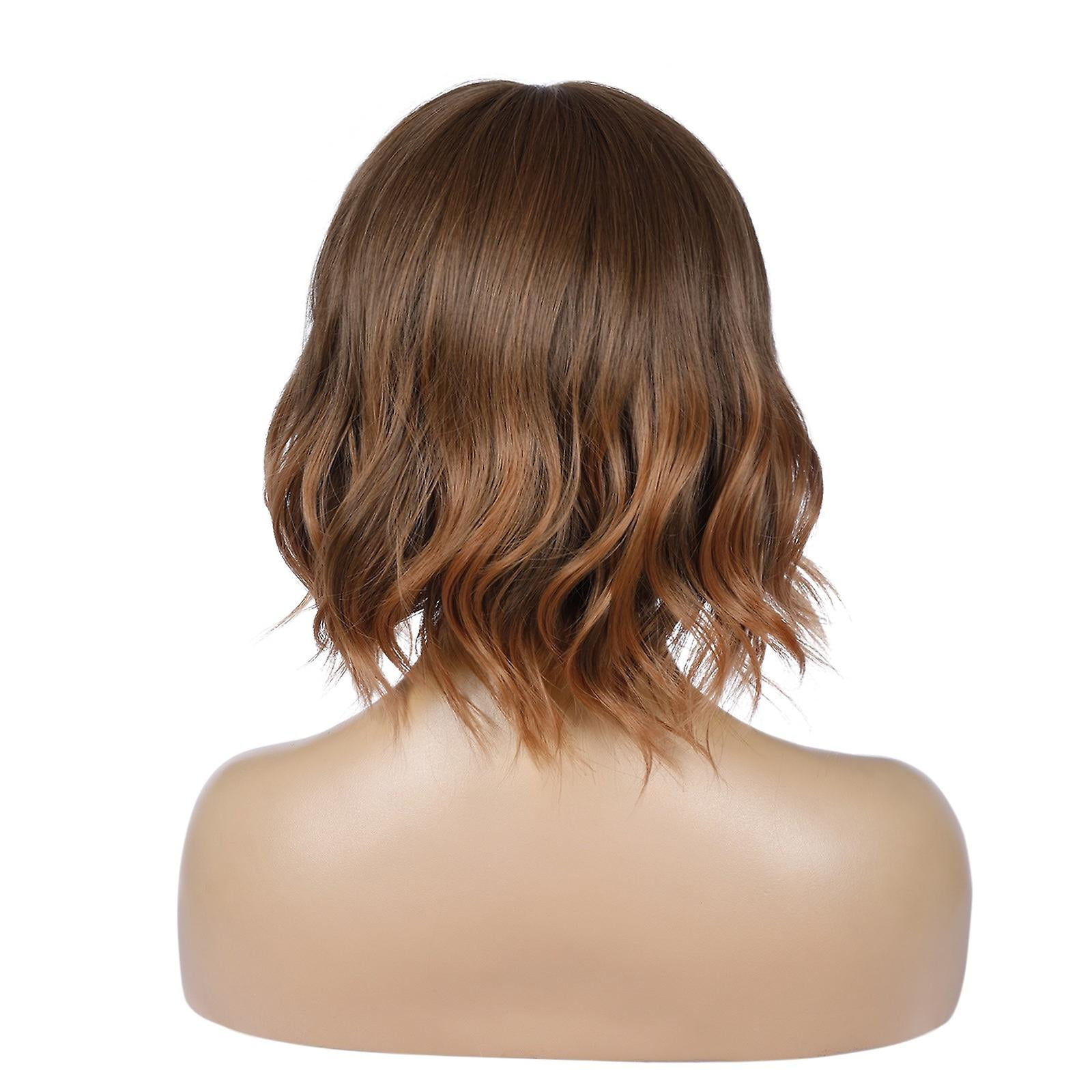 Weiki Women s Wigs Mid point Dyed Black Gradient Brown Long Curly Hair Big W aves Walmart