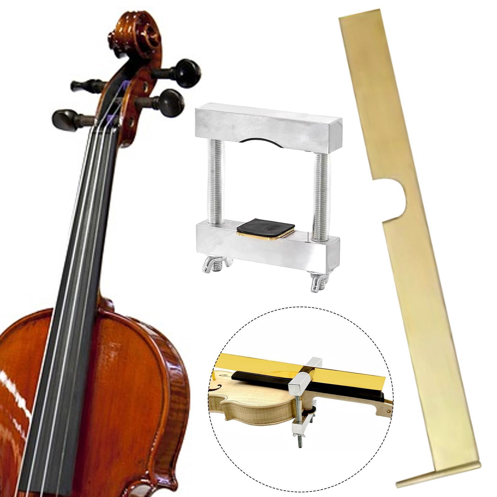 2 Pieces Violin Repair Clamp Luthier Tools Violin Making Gauge Adjustable Metal for 4/4 Violin Luthiers