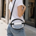 thumbnail image 3 of Clear Football Bag for Stadium Events,Stadium Approved Crossbody Purse with Adjustable Strap for Concerts Sports Games,Black, 3 of 6